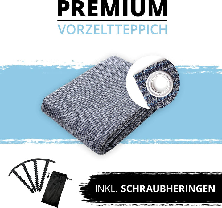 Vorzeltteppich – Markisenteppich – Outdoor-Teppich – wasserfest + wasserdurchlässig – Zeltunterlage