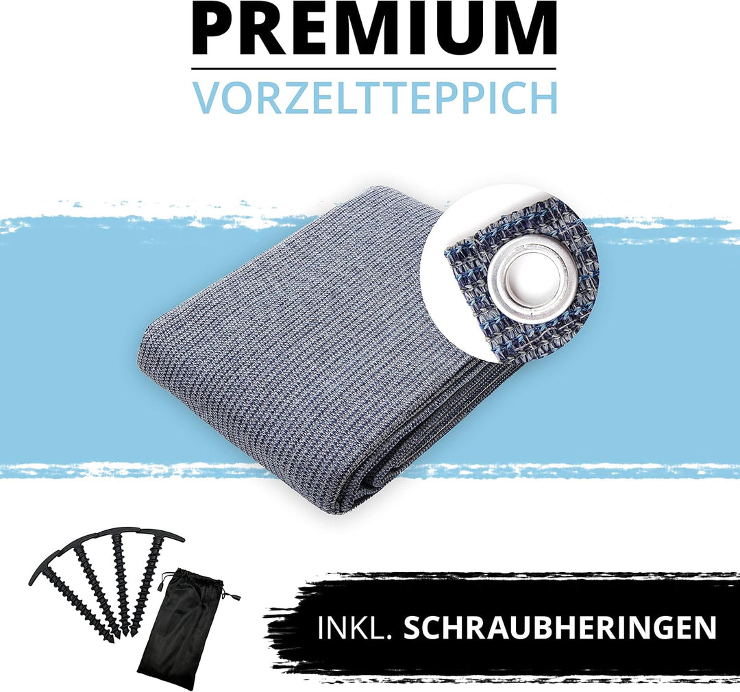 Vorzeltteppich – Markisenteppich – Outdoor-Teppich – wasserfest + wasserdurchlässig – Zeltunterlage