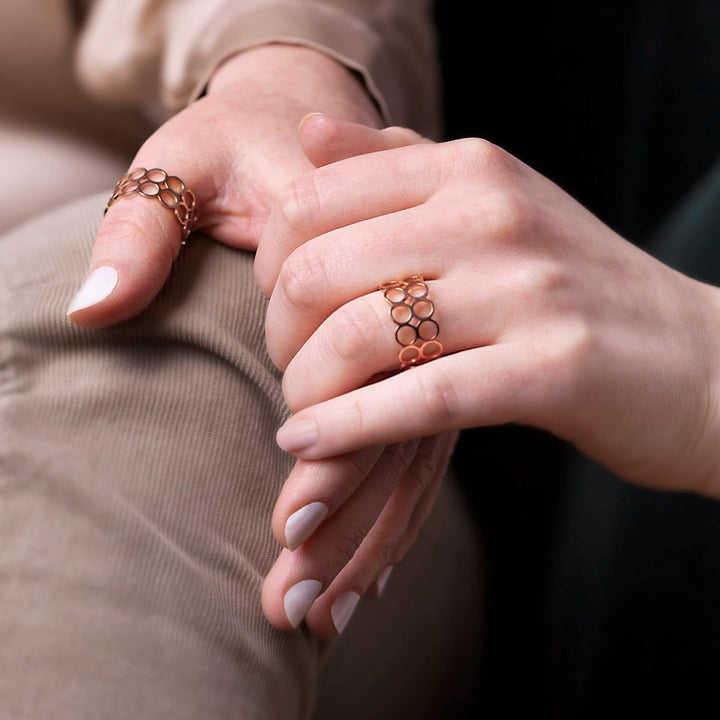 Mutter Tochter Geschenk • Ring Set aus 2 Statement Ringen in Roségold • Muttertagsgeschenk • Schmuck
