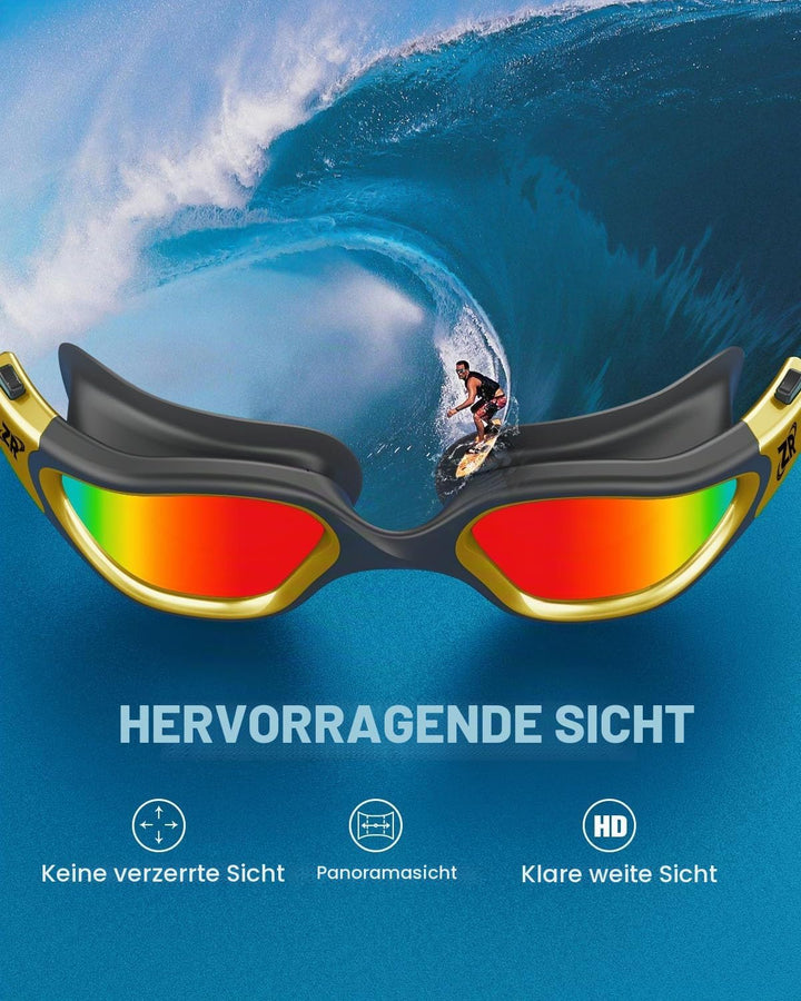 ZIONOR G1 - Polarisierte Schwimmbrille für Unisex und Erwachsene und Damen, beschlagfrei, 100% UV-Sc