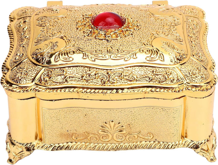 Vintage Sammelbare Figuren -Keepsake -Box, Schmuckschatulle, Vintage Antike Goldmütze, Schön und Pra