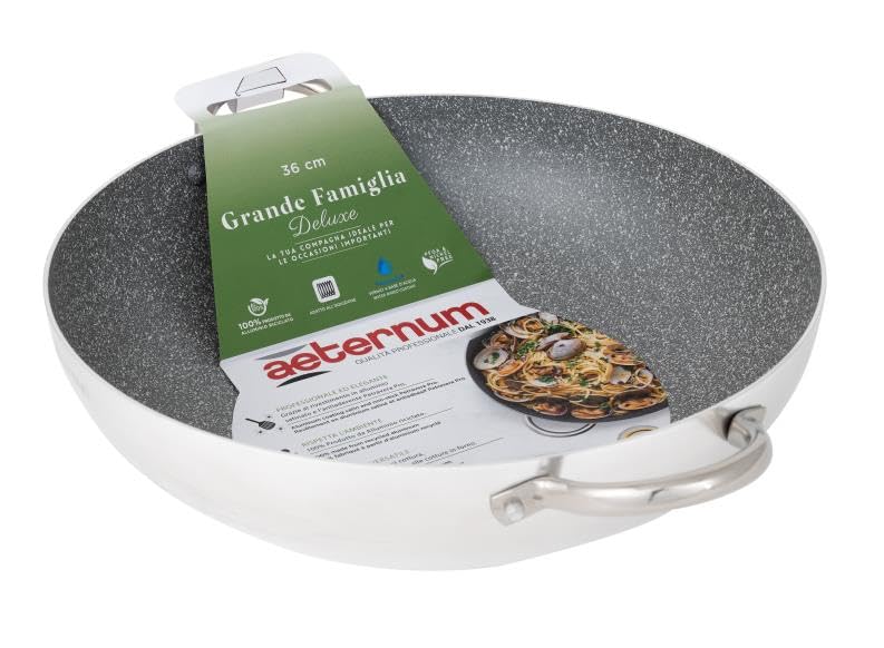 Wok Antihaftbeschichtung auch Induktion Grosse Familie DeLuxe 36 cm