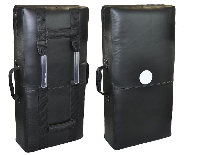 Schlagpolster Jumbo - Griffe Oben, seitlich - 75 x 37 x 15 cm - Echtleder schwarz