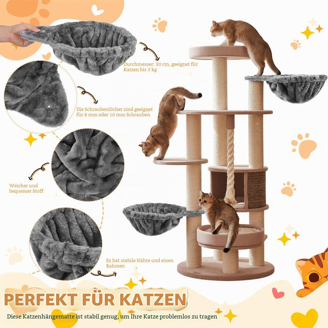 Milisten Katzenbaum Hängematte Ersatz Für Kratzbaum Grosse Katzenliege Aus Weichem Dickem Einfache M