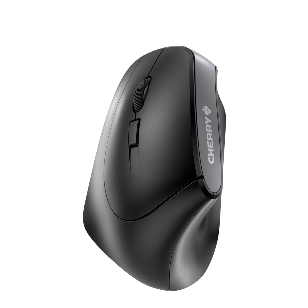 CHERRY MW 4500 Left, kabellose Maus, ergonomische Linkshändermaus im 45° Design, 6 Tasten und Scroll