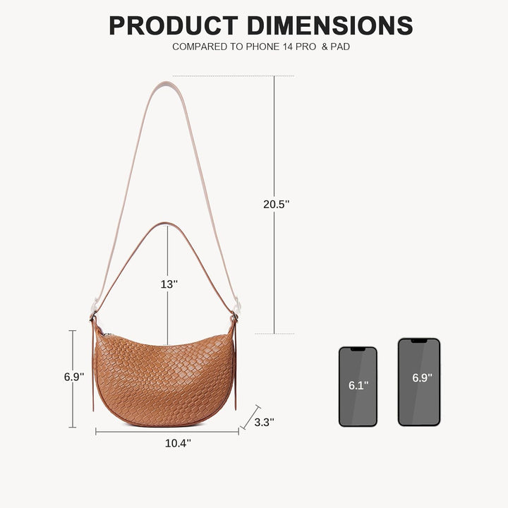 BOSTANTEN Damen Handtaschen Klein,Geflochtene Taschen Umhängetasche Damen Crossbody Bag Schultertasc