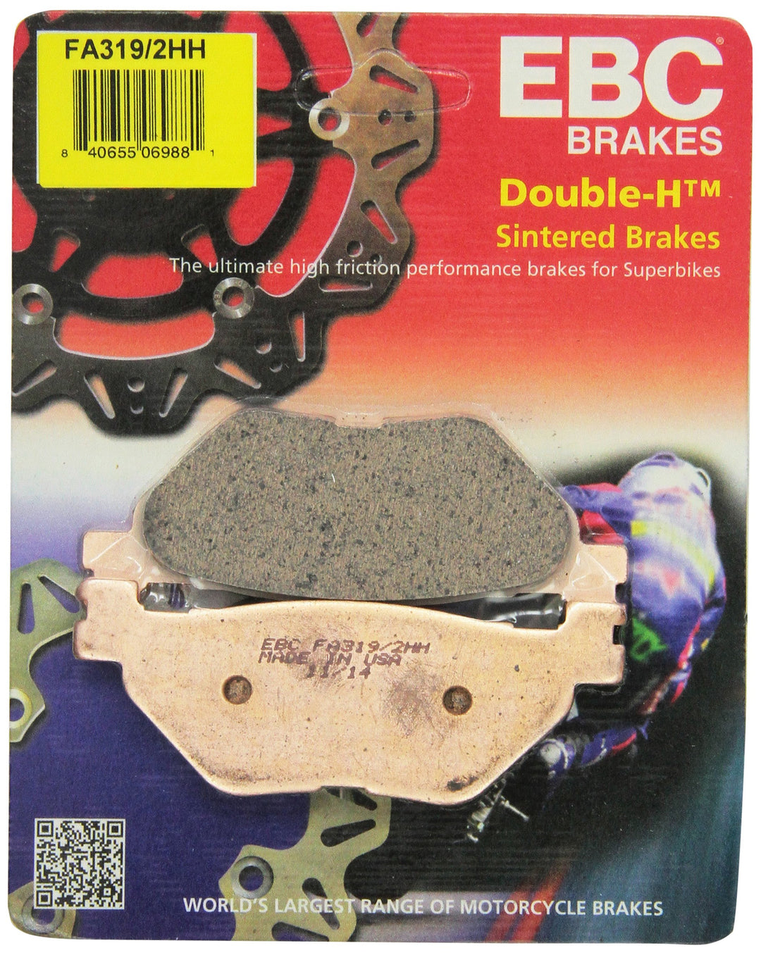 EBC Brakes FA319/2HH Bremsbelagsatz, Scheibenbremse
