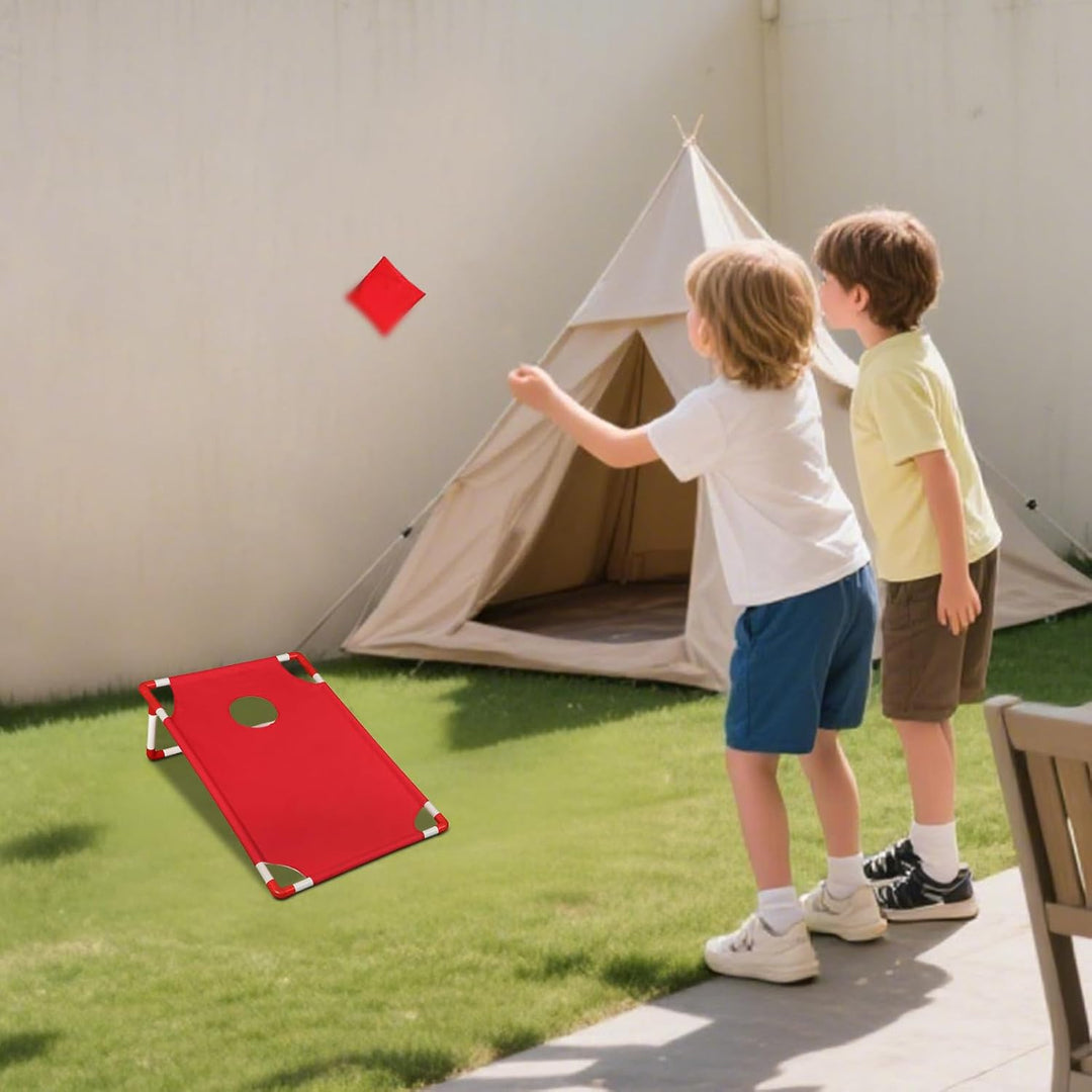 Cornhole Spieleset,Corn Hole Spiele für Erwachsene - Mit 6 Bohnensäckchen Und 58 X 51 cm Spielbrett