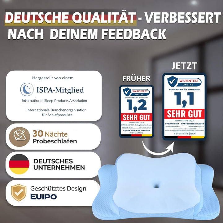 Kissenbezug – kühlender Effekt, passend Nackenstützkissen, atmungsaktiv &amp; pflegeleicht, Blau Blau Er