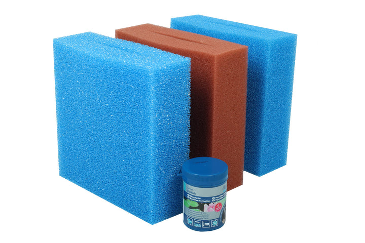 Wacredo Ersatzschwamm Set + Filterstarter für Oase Biotec 5 Teichfilter Filterschwämme Filter Filter