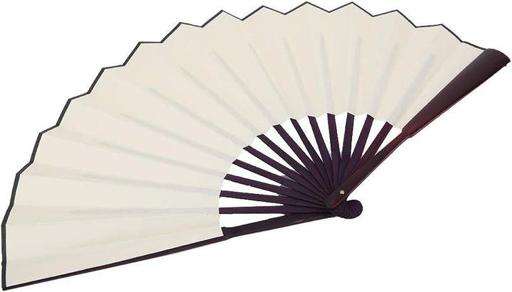 Omabeta Faltfächer Massivholz Craft Fan 10 Inc Dekorativer Tanzfächer für Hochzeitsdekoration Tanz W