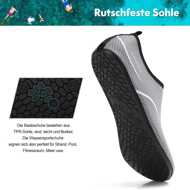 Sixspace Badeschuhe Wasserschuhe Strandschuhe Schnell Trocknend Schwimmschuhe Breathable Aquaschuhe