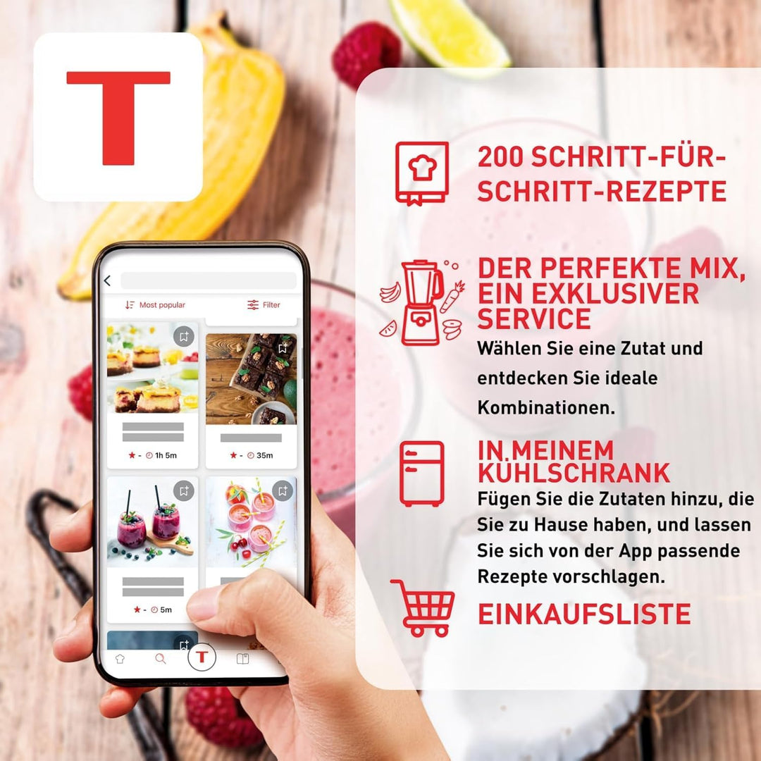 Tefal PerfectMix+ Hochgeschwindigkeits-Standmixer, 3 automatische Programme, Powelix-Klingentechnolo