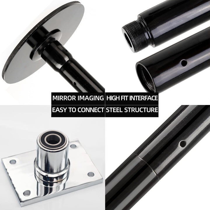 PRIOR FITNESS Perforierte Stange, Durchmesser 45 mm, Länge verstellbar, professionelles Stangen-Set,