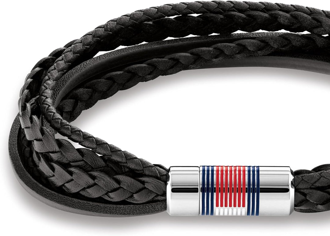 Tommy Hilfiger Jewelry Lederarmband für Herren Schwarz - 2790426