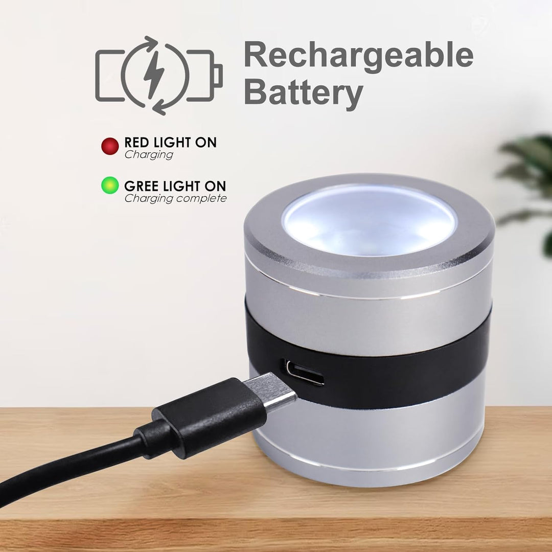 10X Juwelierlupe mit LED- und UV-Licht, metrischer Skala, USB-LED-Ladeanzeige. Ideal für Schmuck, Te