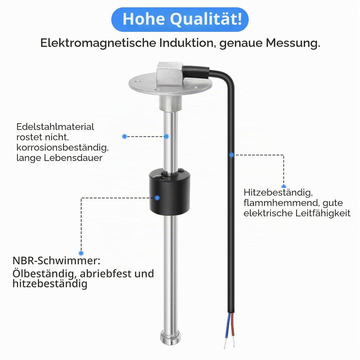 Kraftstoffstandsanzeige mit Kraftstoffstandssensor, 0-190ohms 7 Hintergrundbeleuchtung Universal Aut