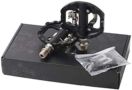 MTB Pedale SPD Flat Kombipedale mit Stollen, Fahrradpedale Kompatibel mit Shimano Pedale SPD, 3 Abge
