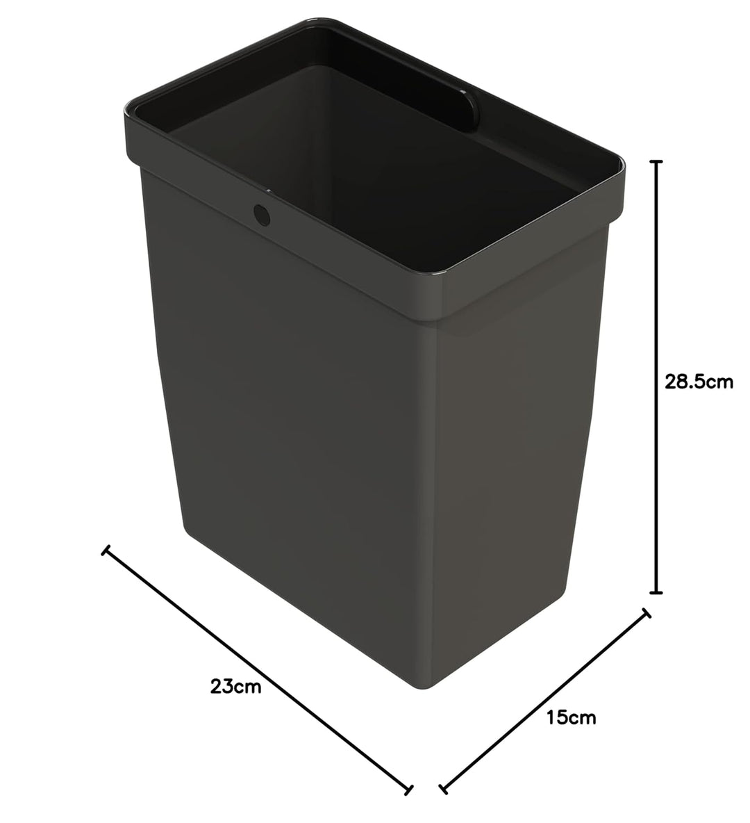 LM 530 ECO | 8-L Mülleimer aus recyceltem Material | 15 x 23 x 28,5 cm | Kompatibel mit LM Mülltrenn