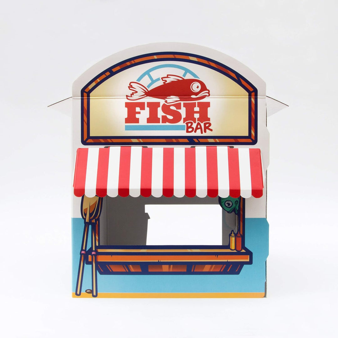 Suck UK Katzenkiosk-Spielhaus | Katzenspielzeug | Katzenhaus aus Pappe | Katzenzubehör | Katzenspiel