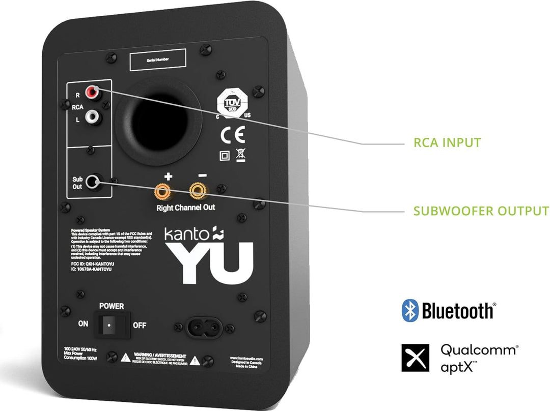 Aktivlautsprecher HiFi Bluetooth Kanto YU schwarz matt verkauft paarweise
