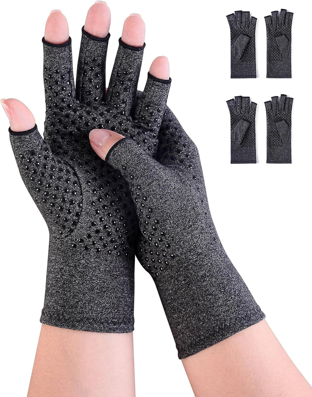 Donfri 2 Paare Arthritis Handschuhe Kompressionshandschuhe Fingerlose handschuhe fr Schmerzlinderung