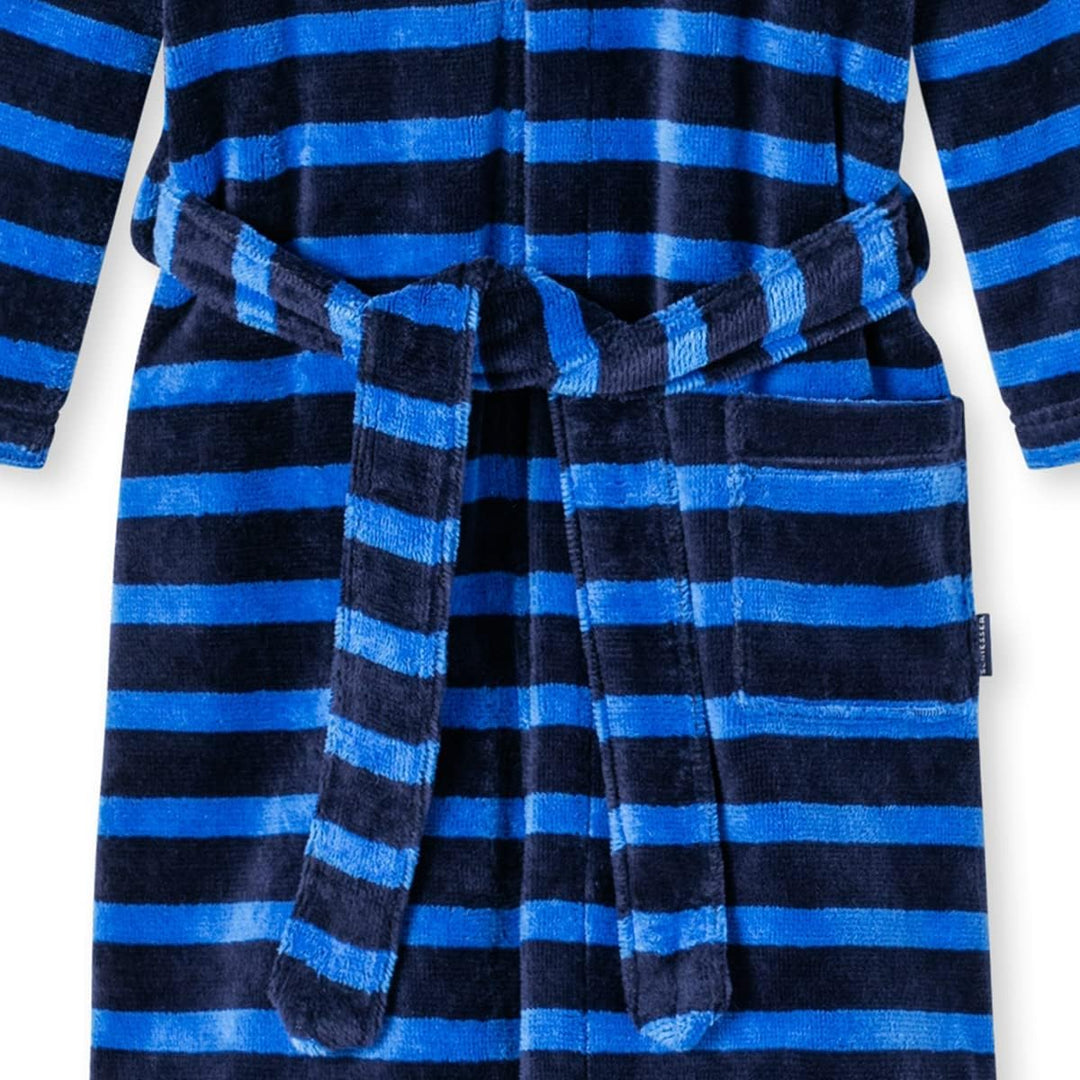 Schiesser Jungen Bademantel - Velour - Grösse 92 bis 140 92 Dunkelblau_179497, 92 Dunkelblau_179497