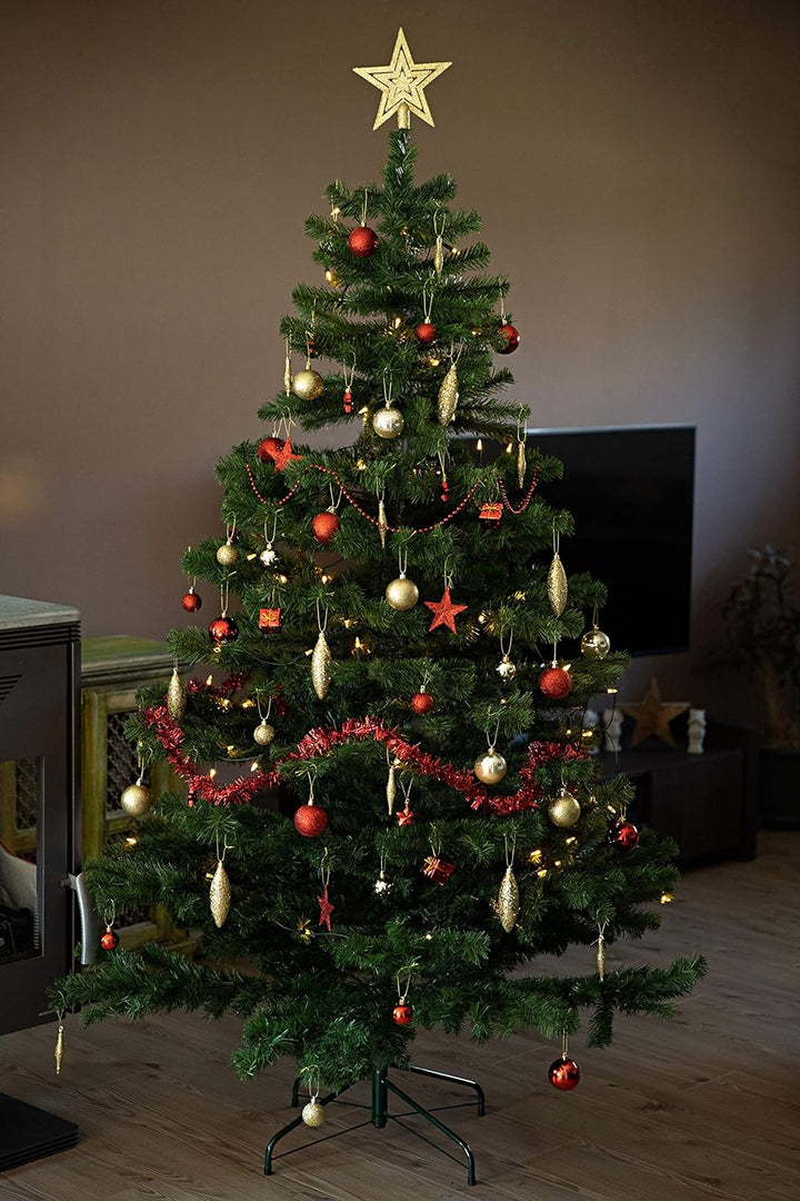 Heitmann Deco - Künstlicher Weihnachtsbaum - zum Zusammenstecken - 210cm - mit Metallfuss - Grün - T