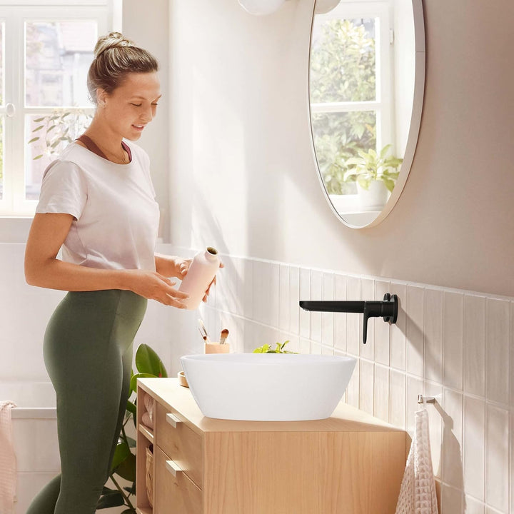 hansgrohe Rebris S - Waschtischarmatur Unterputz für Wandmontage, Wasserhahn Bad mit Auslauf Länge 2
