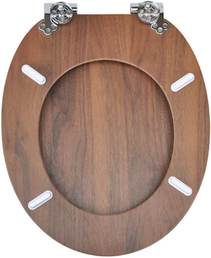 MDF-Toilettensitz mit Soft-Close-Mechanismus, O-förmiger Toilettensitz mit verstellbaren Scharnieren