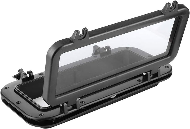 Ladieshow Boot Bullauge 4mm Öffnung Portlight Rechteckiges Bullauge Temperglas UV-beständige Fenster