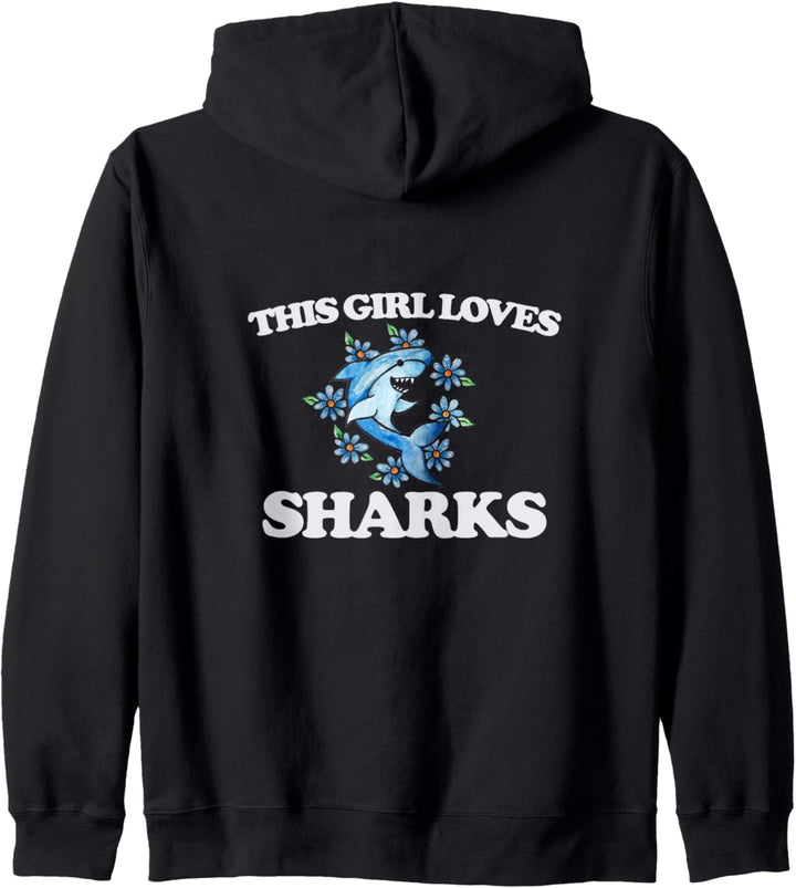 This girl loves sharks Kapuzenjacke