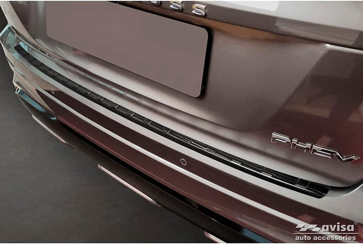 Schwarz Edelstahl Heckstossstangenschutz kompatibel mit Mitsubishi Eclipse Cross PHEV Facelift 2021-