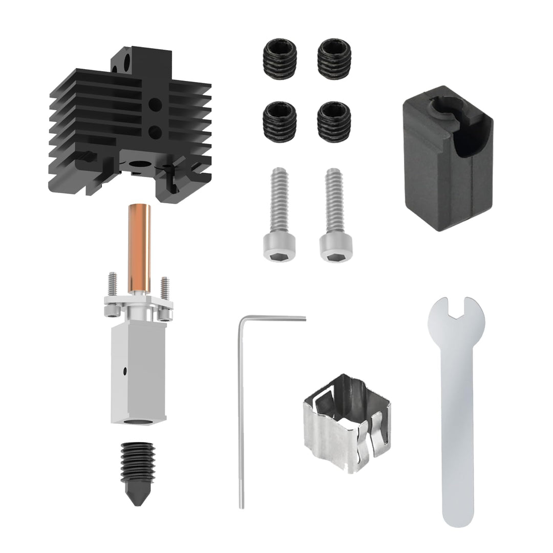 IdeaFormer Neues Upgrade Hotend aus Ganzmetall für Bambulab, Hochtemperatur Extruder Hotend mit Sili