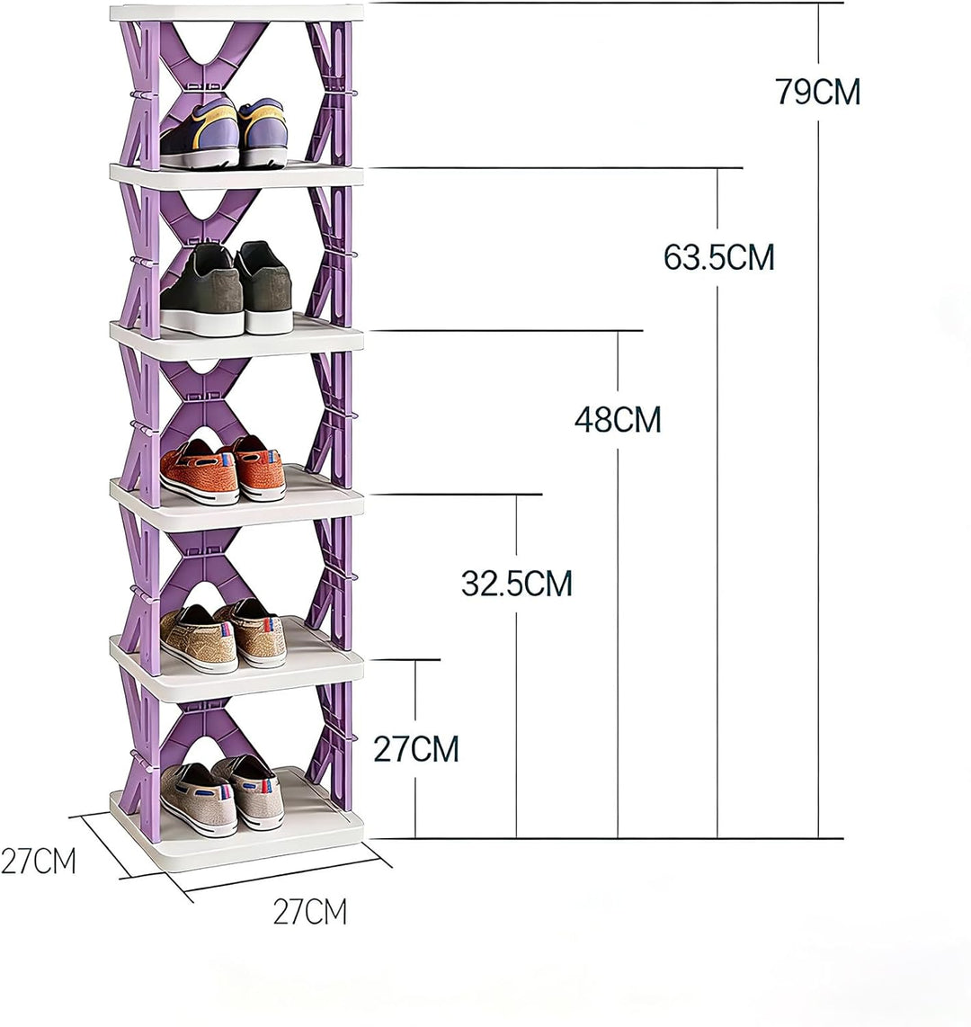 Klappbares Schuhregal mit Mehreren Ebenen, Tragbares Schuh Organizer für Eingang/Bad/Schlafzimmer, P