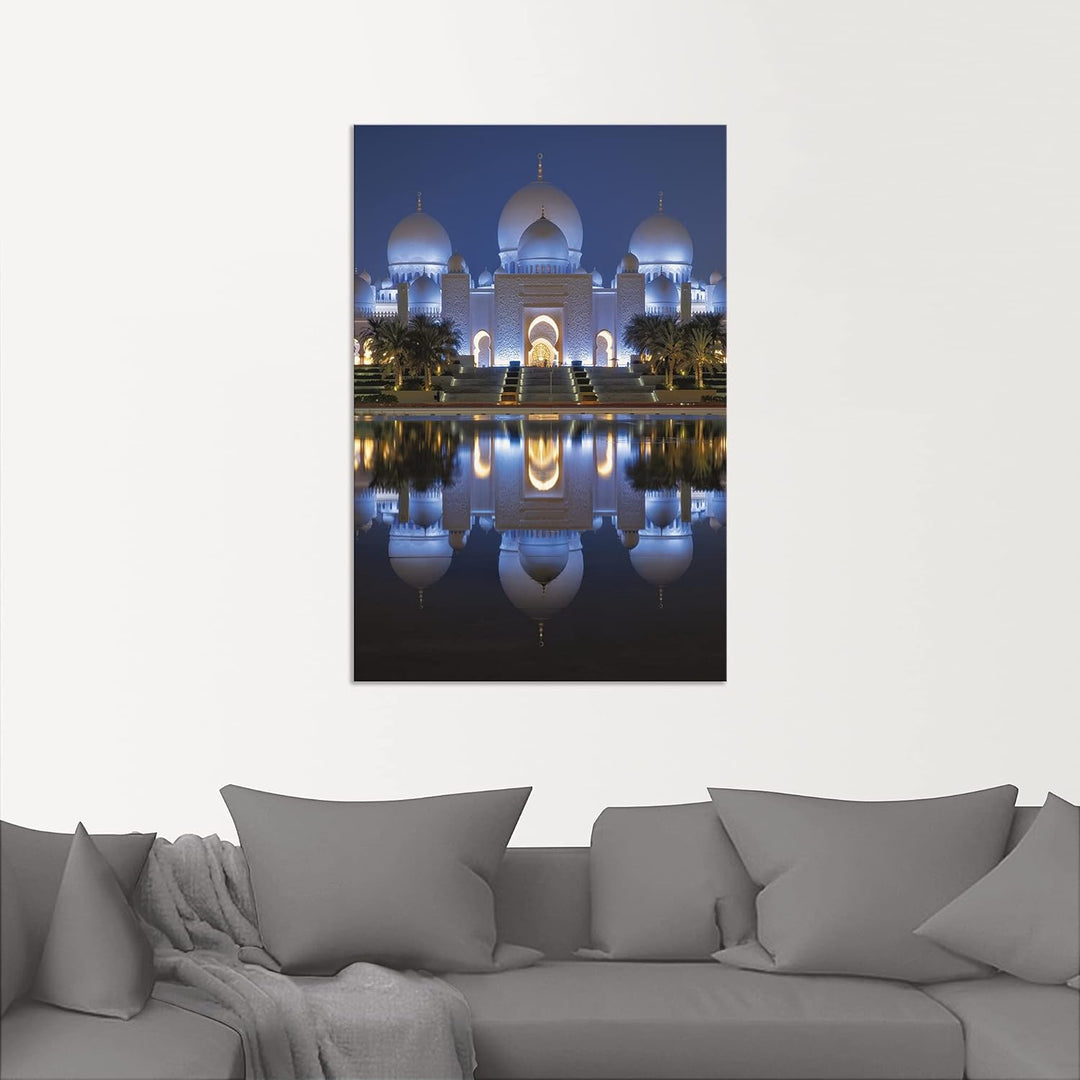 ARTland Wandbild Alu Verbundplatte für Innen &amp; Outdoor Bild 40x60 cm Moschee Scheich Zayid Islam Mus