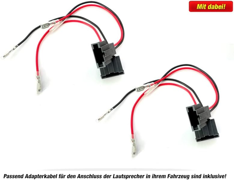 Mediadox Front/Heck 16,5cm/165mm Auto Lautsprecher/Boxen/Speaker Komplett-Set von Kenwood kompatibel