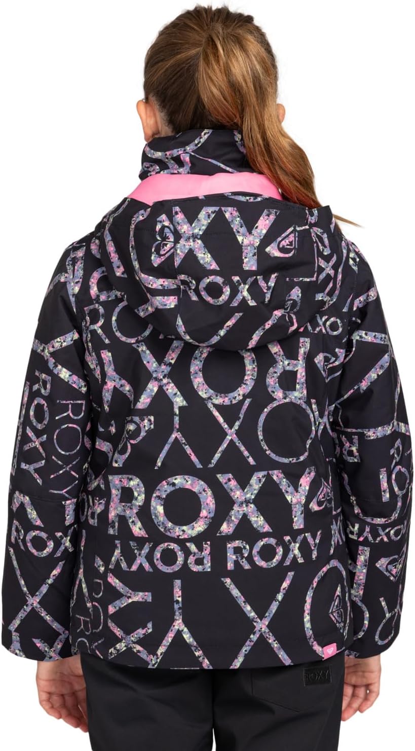 Roxy Mädchen Girl Jk Jetty-Snow Jacket 8-16 8 Jahre TRUE BLACK LLUVIA RG, 8 Jahre TRUE BLACK LLUVIA