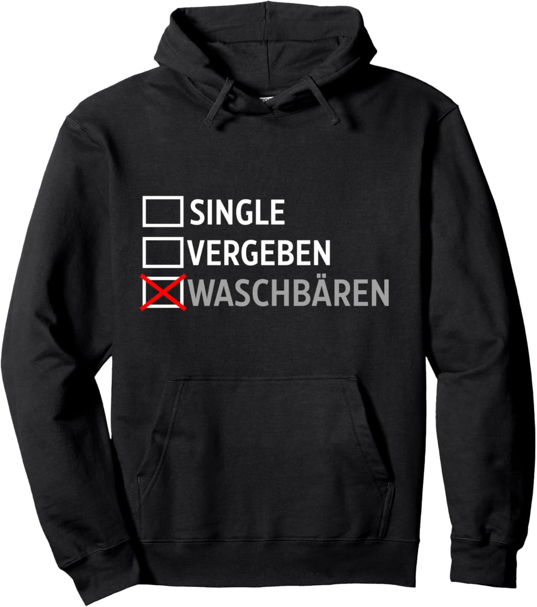 Single Vergeben Waschbär Pullover Hoodie