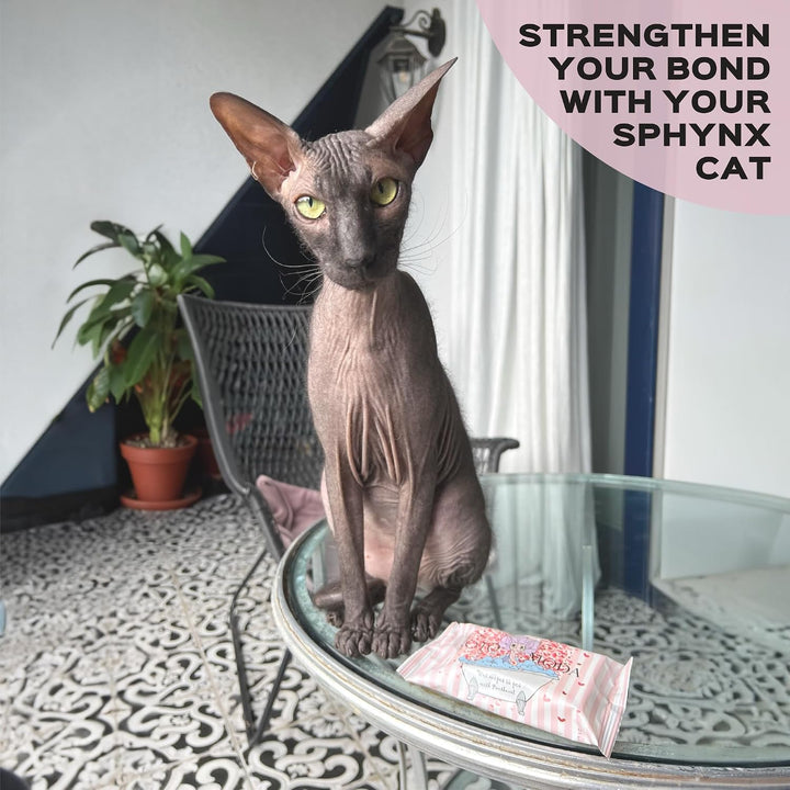 Feuchttücher mit Panthenol für Sphynx Katze für den täglichen Gebrauch (16 Packung/240 Stück) 1 stüc