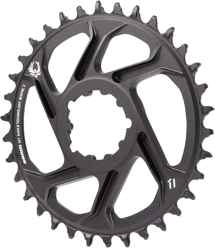 Sram Eagle X-Sync 34T Direktmontage Off-Set Boost Aluminium 12-Fach Kettenblatt - Schwarz, 3 mm Schw