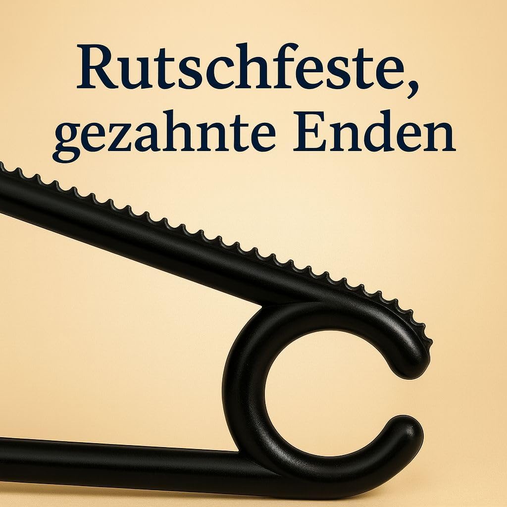 Siluk_ Kleiderbügel Wäschebügel Kunststoff drehbar Wäschebügel aus Kunststoff - Made in UE (25, Schw