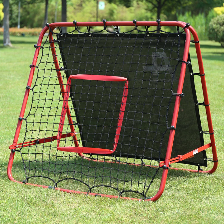 Doppelseitige Rebounder Net Fussball Training Ausrüstung, 100/120/180cm, Fussball Tor Kickback Ziel
