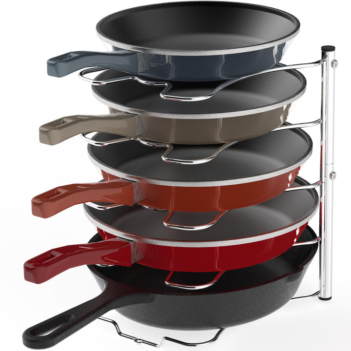 Simple Houseware Schrank, Speisekammer, Topf- und Pfannen-Organizer, Chrom Silber, Silber