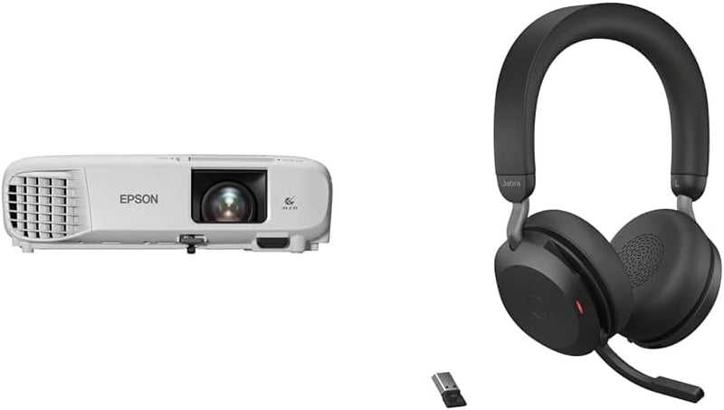 Epson EB-FH06 3LCD-Projektor & Jabra Evolve2 75 Wireless PC Headset mit 8-Mikrofon-Technologie Bundl