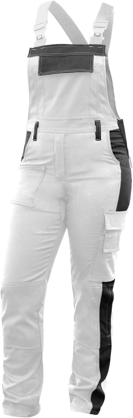 strongAnt Latzhose Damen stretch Arbeitshose für Frauen mit Kniepolstertaschen Baumwolle Cargo Hose
