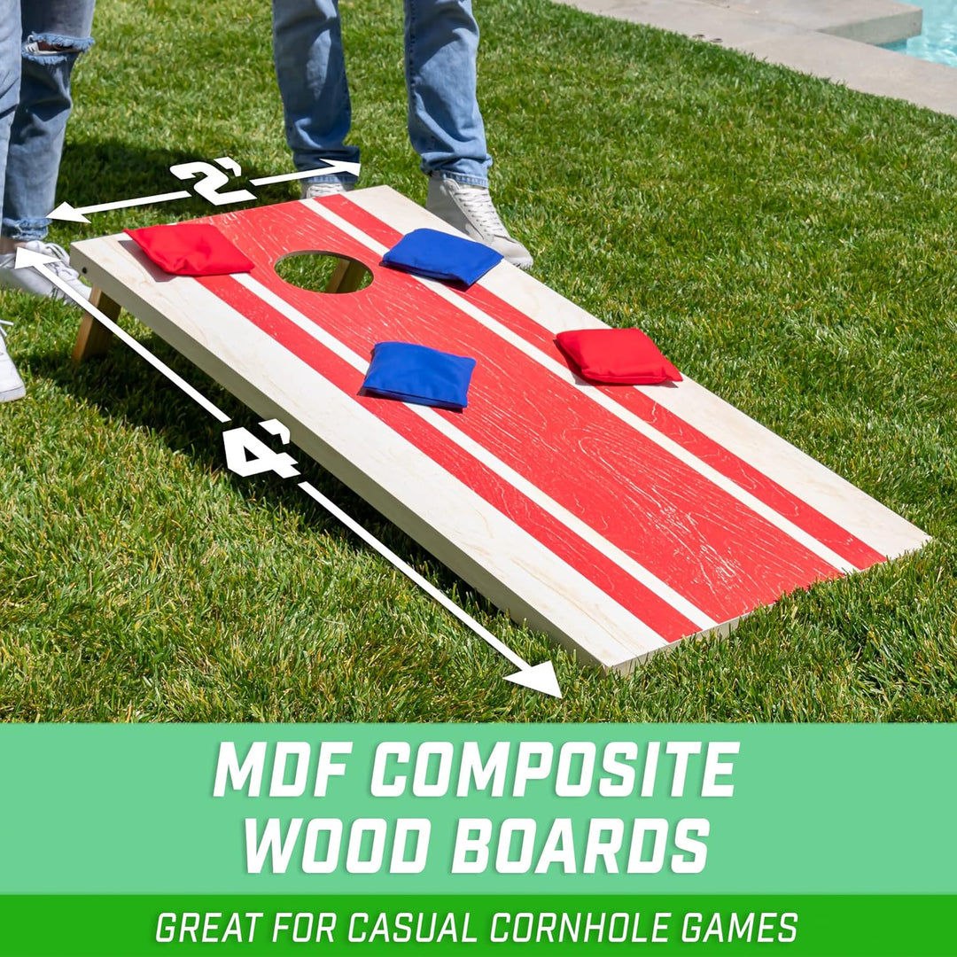 GoSports Classic Cornhole Set - Enthält 8 Sitzsäcke, Reisetasche und Spielregeln (Stilwahl), 1,2 x 6