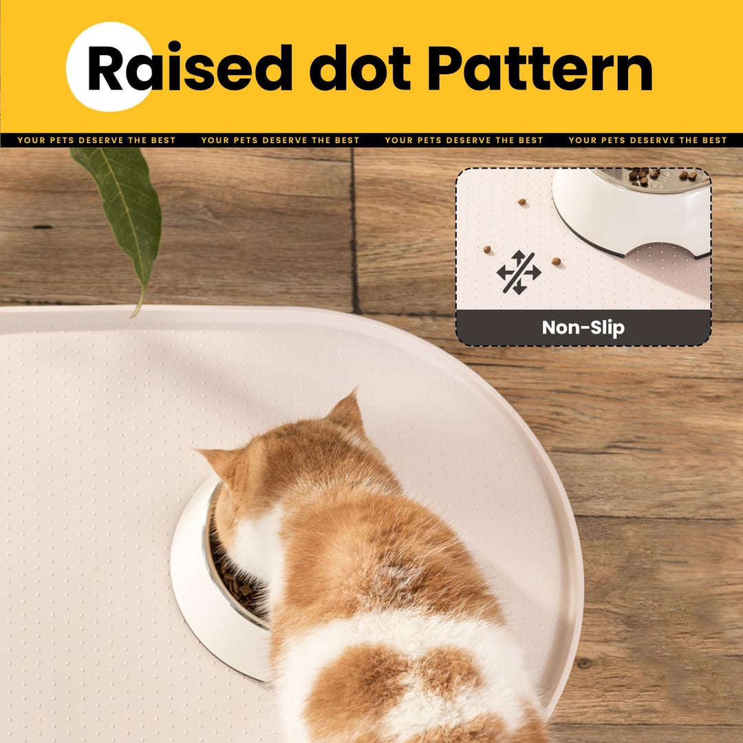 Conlun Napfunterlage Hund,1,2cm Hohe Ränder Futtermatte Katzen zur Vermeidung von Verschüttungen,BPA