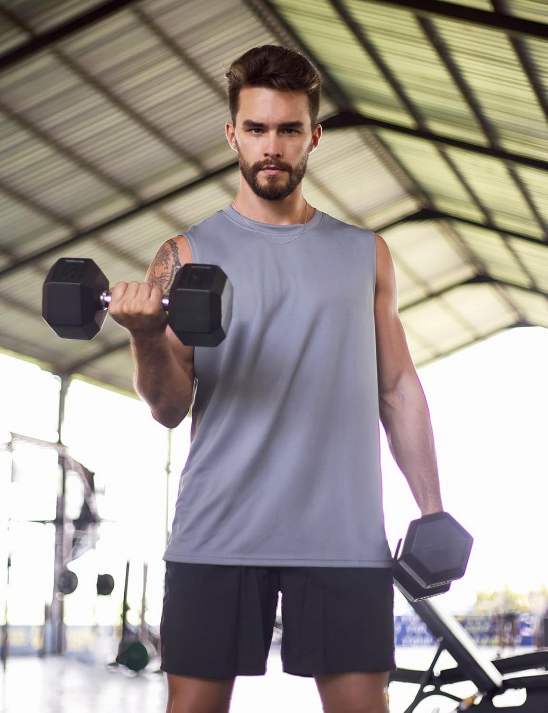 HUAKANG 3/5er Pack Tank Top Herren Ärmelloses Shirt Fitness Achselshirt Unterhemd Schnelltrocknendes