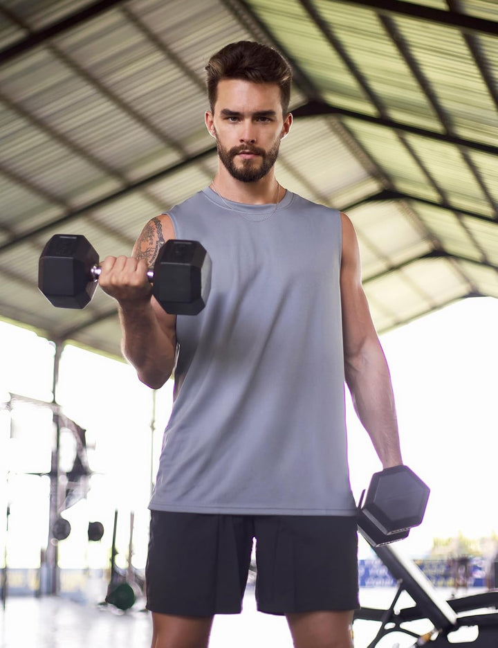 HUAKANG 3/5er Pack Tank Top Herren Ärmelloses Shirt Fitness Achselshirt Unterhemd Schnelltrocknendes